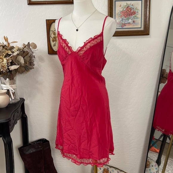 Rare Vintage Silk Victoria's Secret Lace Slip Dress